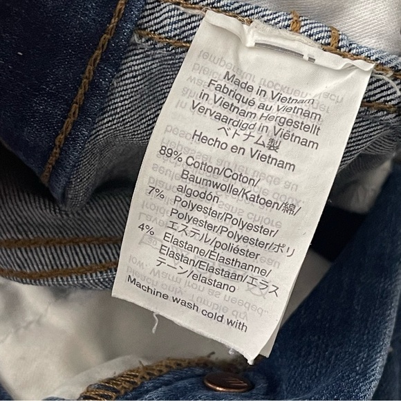 Madewell 10" High Rise Skinny Jeans 26 Button Fly Raw Hem Stretch Hanna Wash - Picture 11 of 11